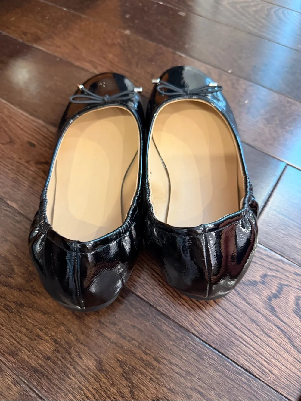 INC Black Patent Bow Ballet Flats size 4 girls